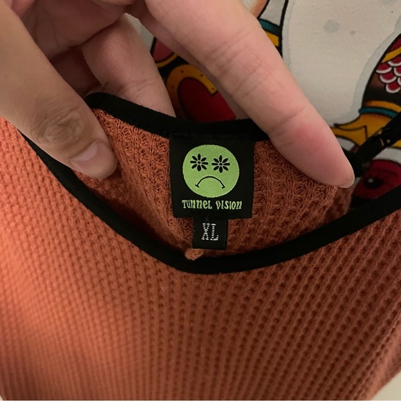 Tunnel Vision Thermal dystopia dress in cinnamon - Picture 3 of 3